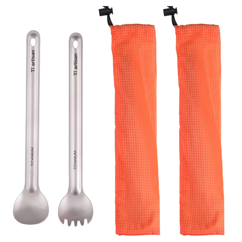 Outdoor Camping Dining Set - Tiartisan 순수 티타늄 칼 붙이 초경량