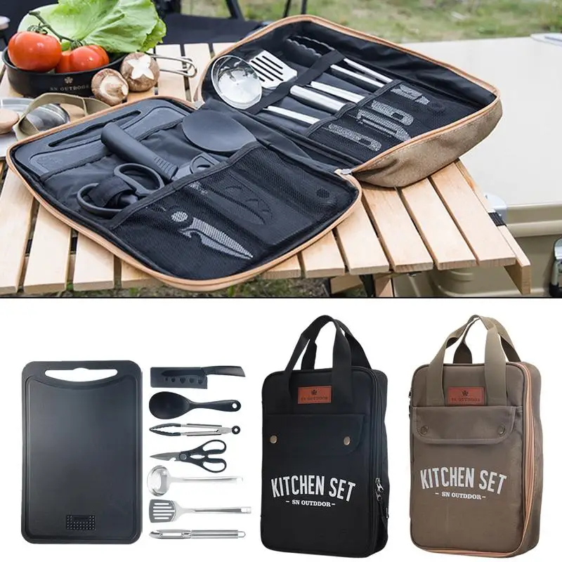 Outdoor Camping Dining Set - 8종 캠핑 주방용품 세트 휴대용 야외
