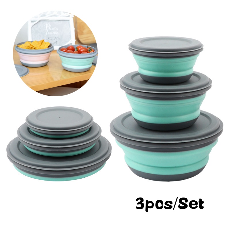 Outdoor Camping Dining Set - 휴대용 접는 도시락 상자 그릇 세트
