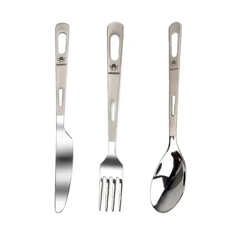 HWZBBEN 티타늄 포크 스푼 나이프 세트, 야외 피 - Outdoor Camping Dining Set 리뷰 및 가격
