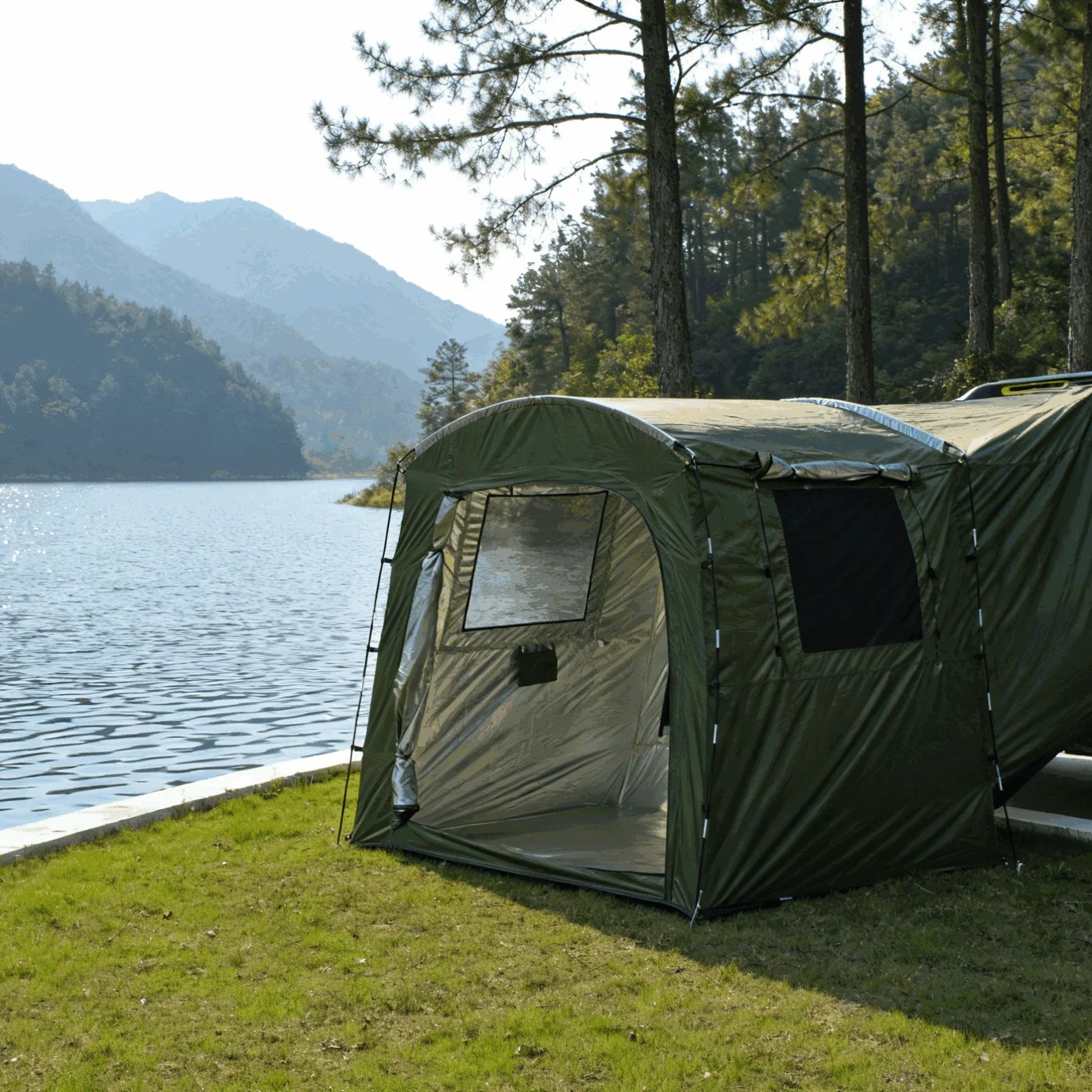 야외 트렁크 확장 텐트 4인용 범용 SUV 밴 테일게이 - Outdoor Camping Van Tent 리뷰 및 가격