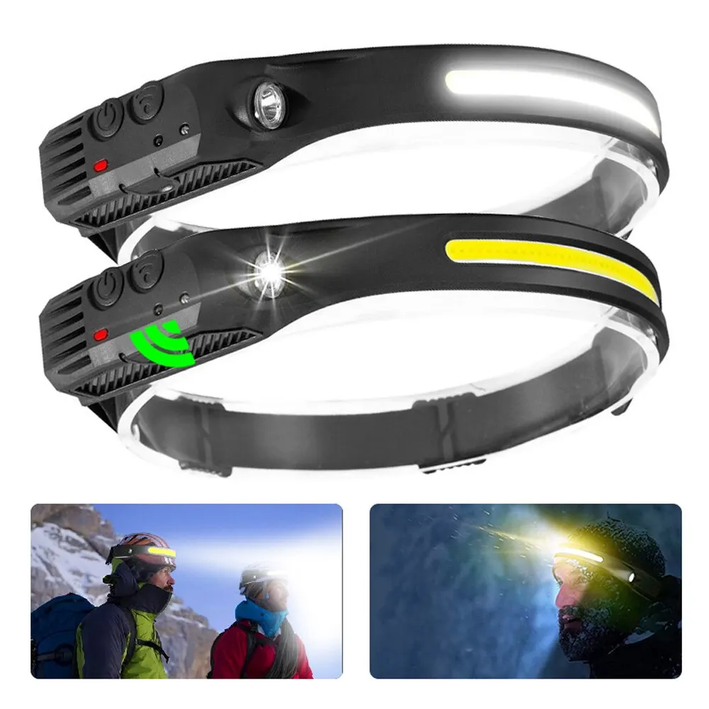 COB LED 손전등 USB 충전식 핸드 스윕 센서 헤 - Outdoor Camping Trolley 리뷰 및 가격