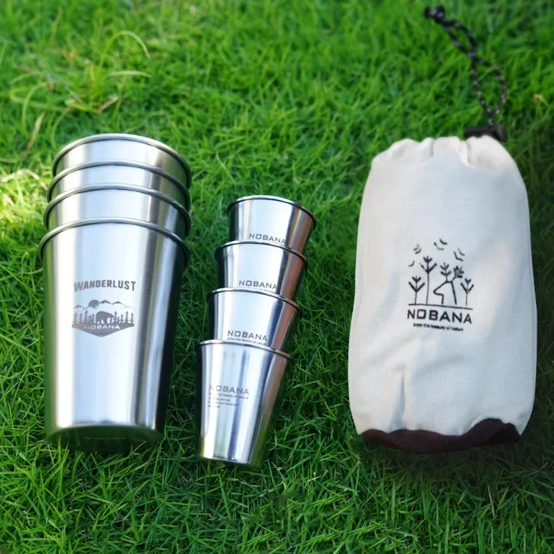 CLS 야외 304 스테인레스 스틸 컵 세트 캠핑 4/ - Outdoor Camping Dining Set 리뷰 및 가격